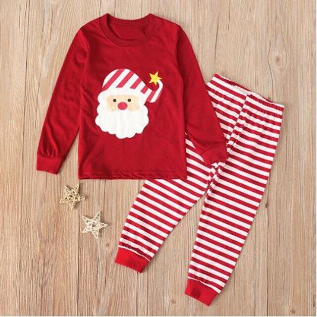 New Winter Santa Claus Snowman Pajamas Set Kids 2-7 Yrs Boys Girls Pajama Sets