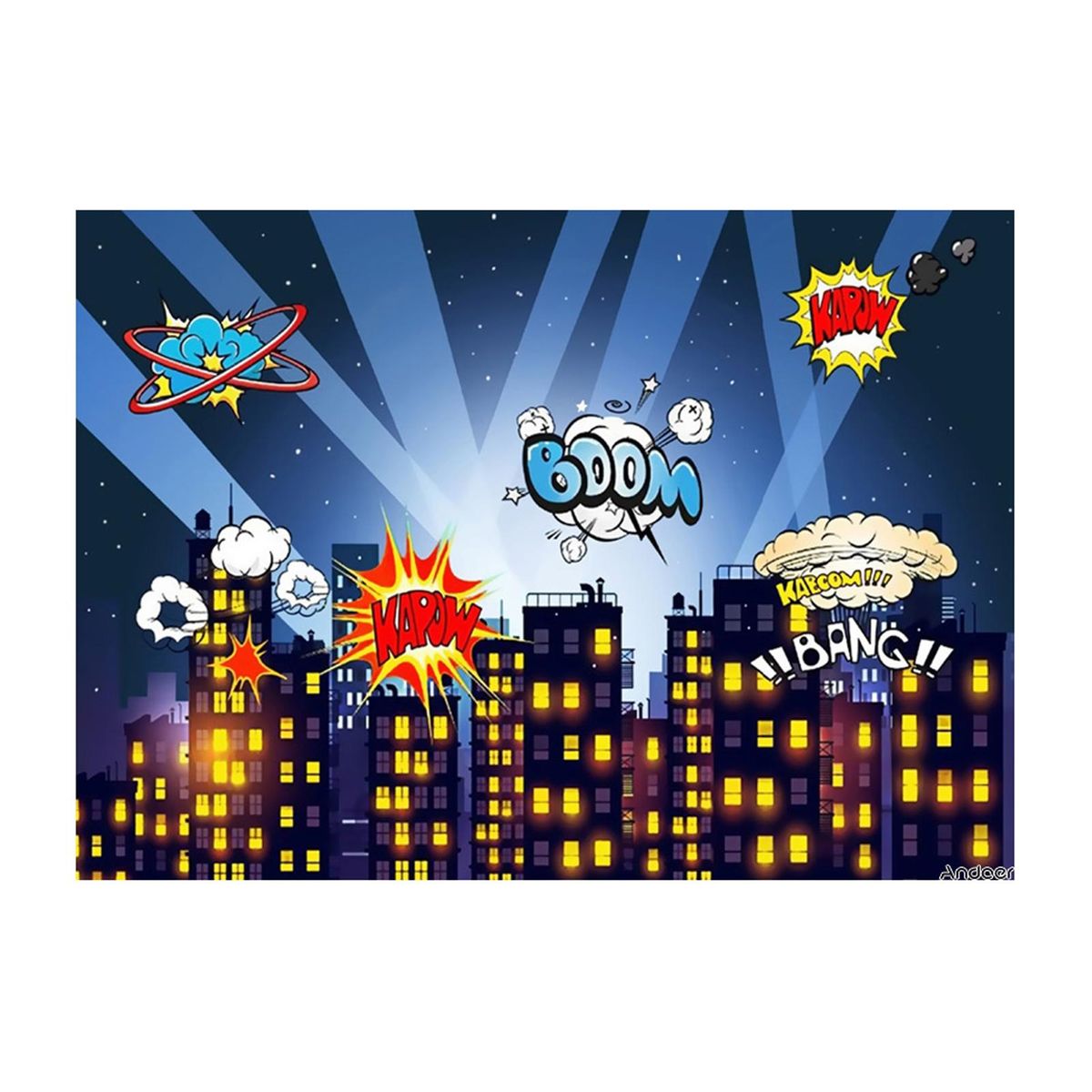 Andoer 1.5 * 2.1m/5 * 7ft Super Hero City Photography Background Baby Children Backdrop Photo   Studio Pros