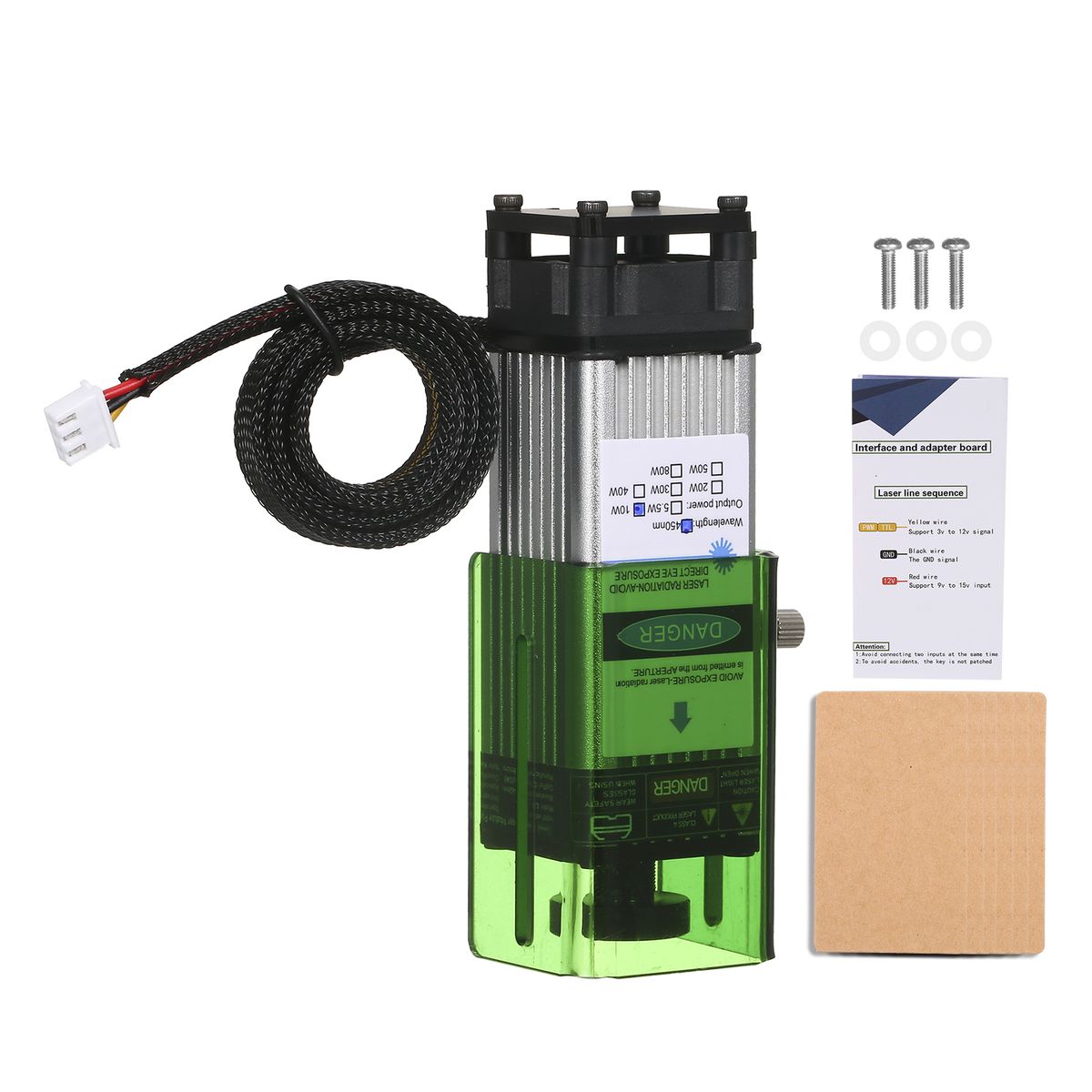 450nm10W Laser Module With Protective Cover