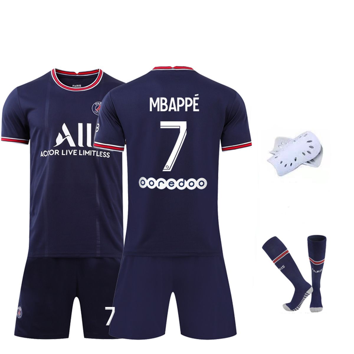 Mbappe Jersey, PSG Football Jersey And Shorts,Blue