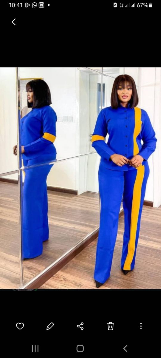 Top Class Blue And Yellow 2pcs