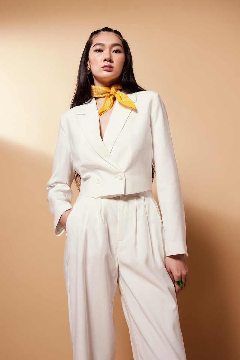 Woman Young Regular Fit Blazer - Ecru