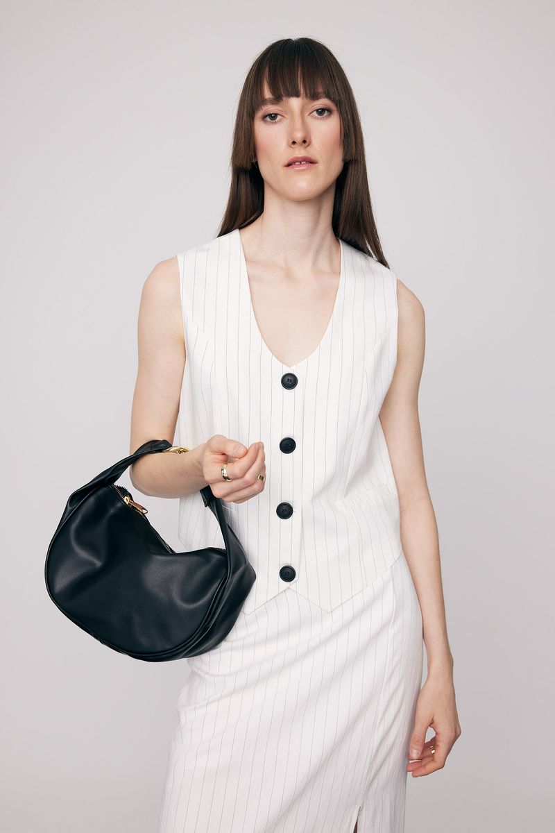Woman Smart Casual Sleeveless Vest - White
