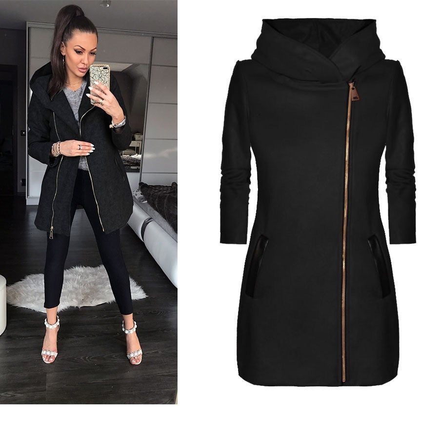 Autumn Winter Women Fleece Pocket Jacket Plus Size