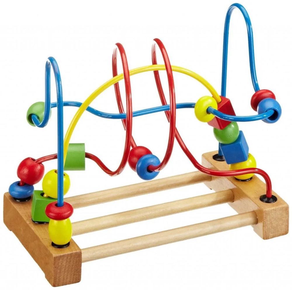 Bead Maze Educational Toys Puzzle Wooden Activity Play Cube