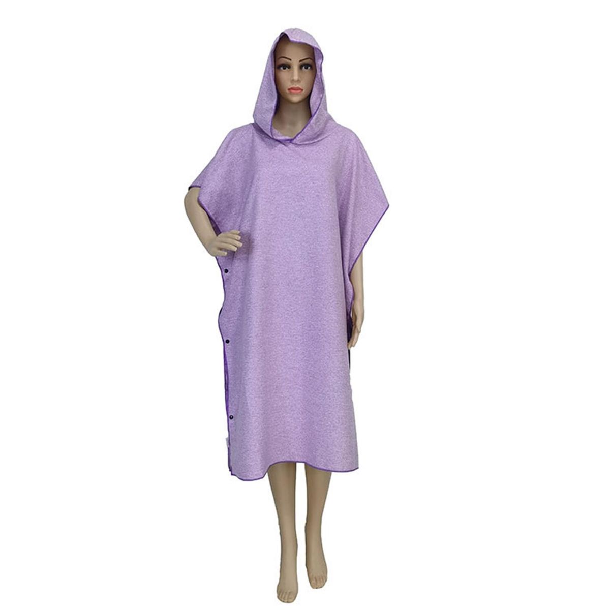Lightweight Changing Robe Dry-off Changing Robe Super Soft Extra Long Purple