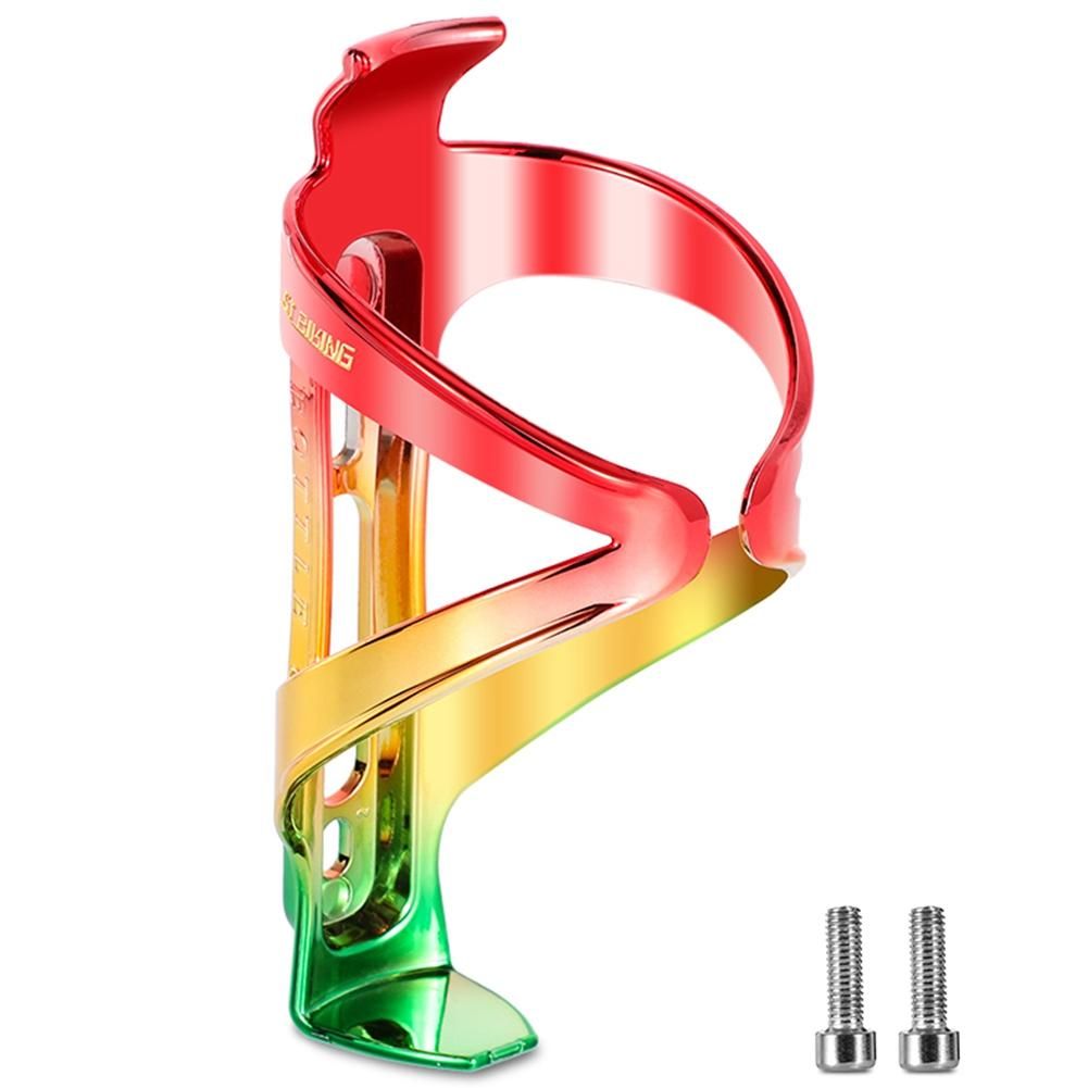 WEST BIKING Bicycle Bottle Cage Electroplating Rainbow MTB Bike Water Cup Holder Water Bottle Bracket Riding Equipment,Red