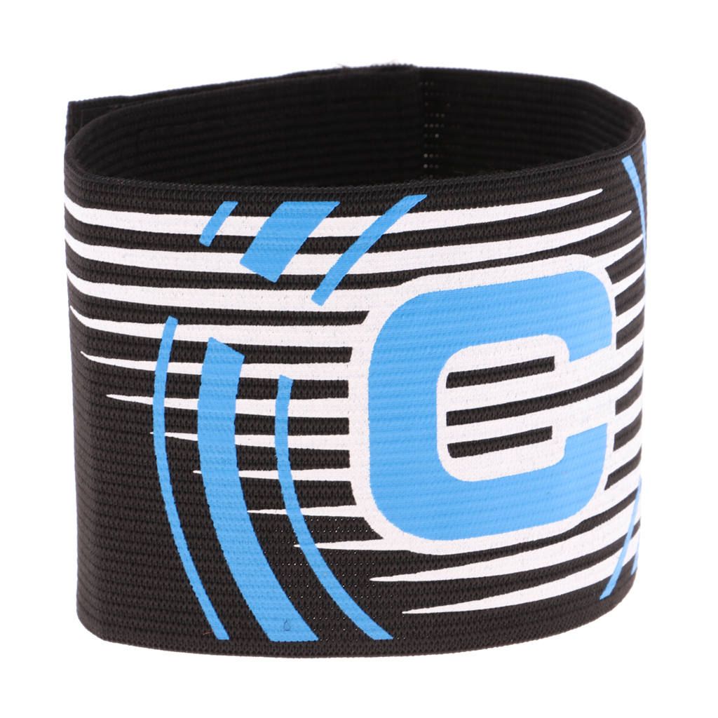 Captain Armband Football Soccer Sports Adjustable Arm Bands Black