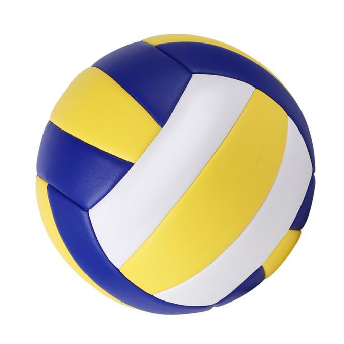 Professional Indoor Volleyball Ball W/ Ball Pump Beach Gym Blue Yellow