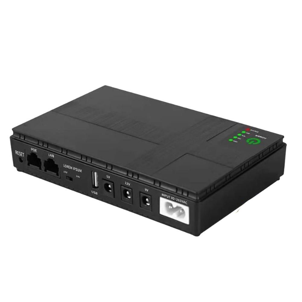 5V 9V 12V Uninterruptible Power Supply Mini UPS POE 10400MAh Battery for CCTV WiFi RouterUS Plug