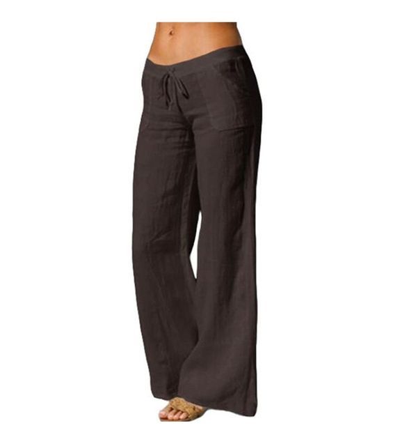 Women Leisure Baggy Pants Linen Pants
