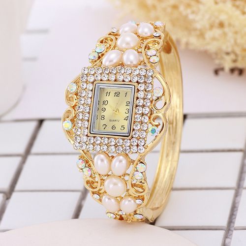 Wholesale Luxury Pearl Diamonds Women Bracelet Watches