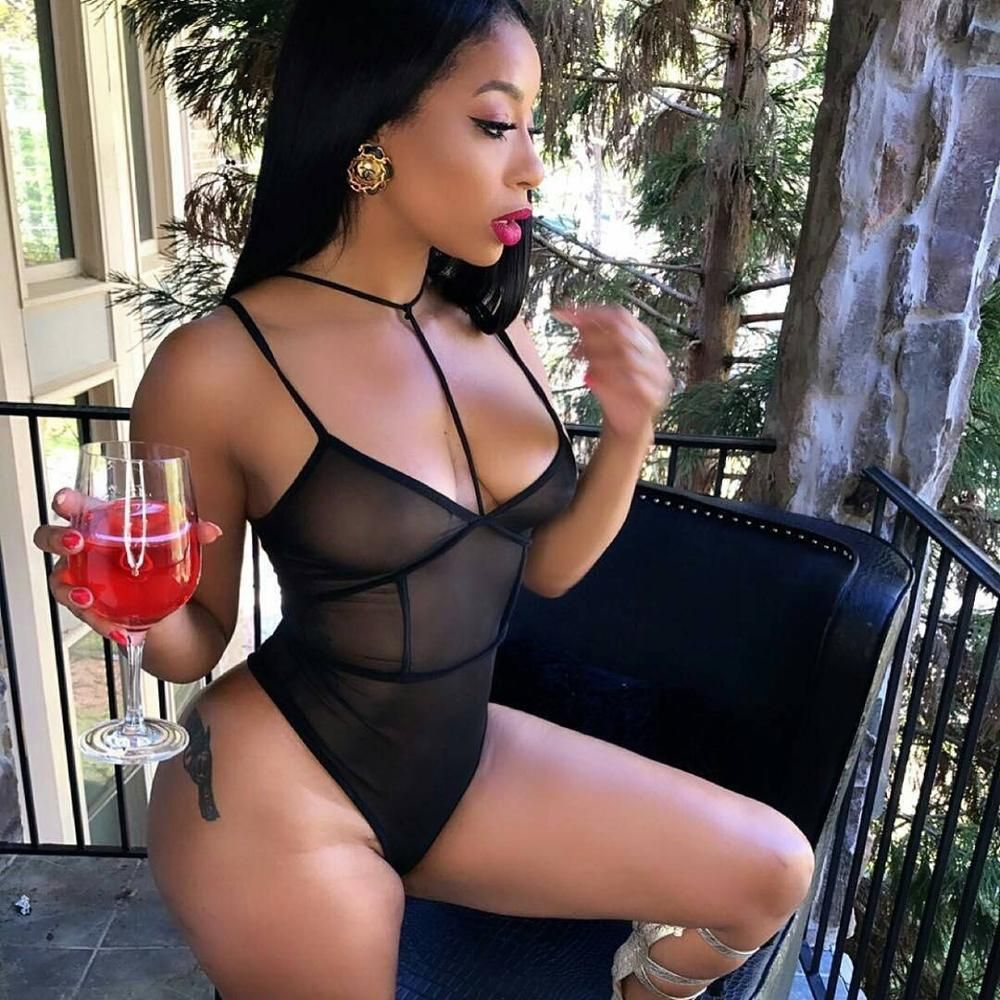 Bodysuit Women Y Lingerie Lace See-through Dress Underwear Erotic Bodysuits Costume Lingerie Plus Size Black BA