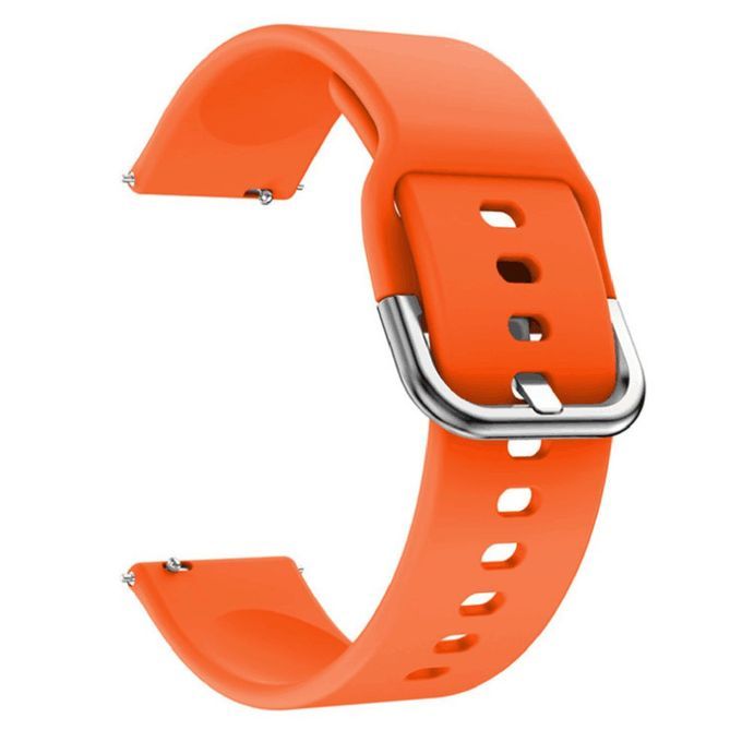 Wat H 20mm Mono Hrome Vibrant Sili One Repla Ement Strap Easy To Lo K-orange