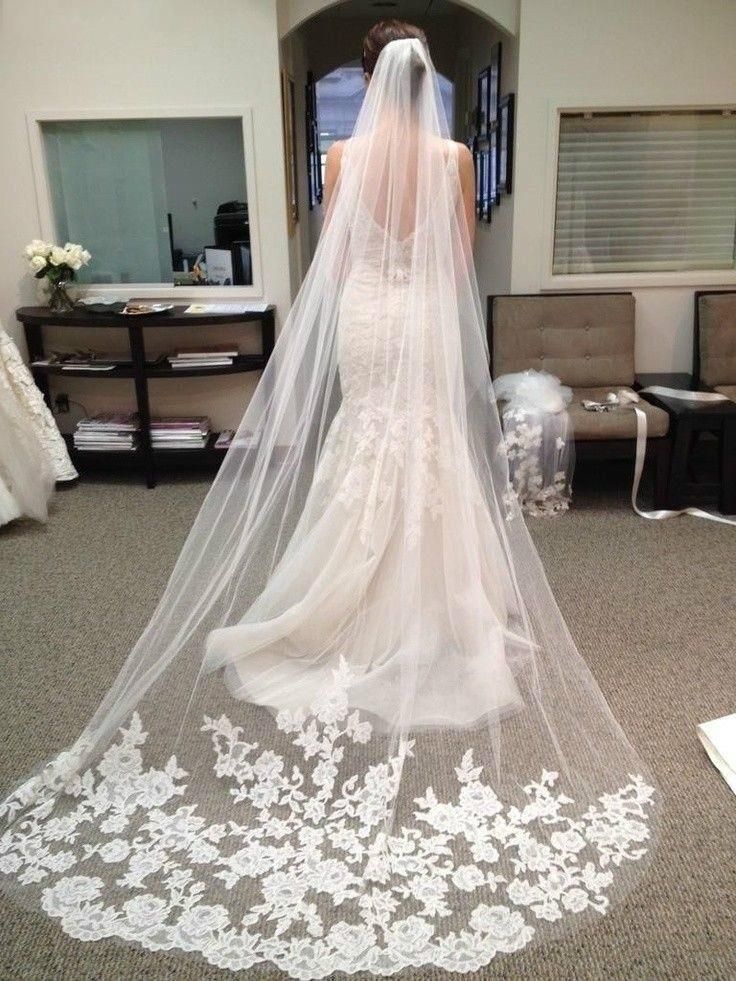 White / Ivory Bride Veils Veu De Noiva Long Wedding