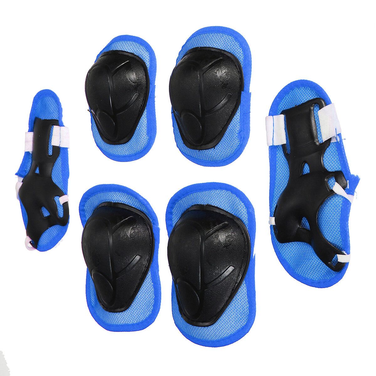 Skating Protective Gear Set Helment Elbow Knee Pads Bike Cycling Skateboard Kids Blue