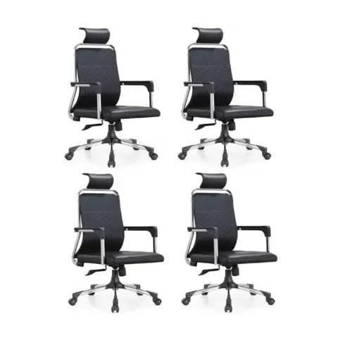 Office Leather Chair - 4 Pieces