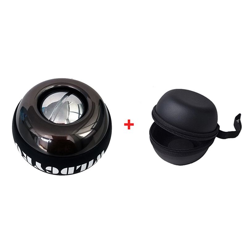 Self-starting Gyroscope Ball Wrist Power Ball Metal Forear Arm Muscle Exerciser-black Ball And Bag