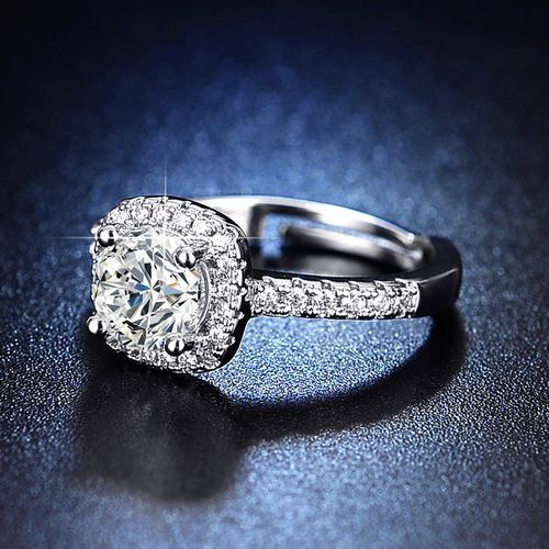 Adjustable Diamond Engagement Proposal Ring With Case