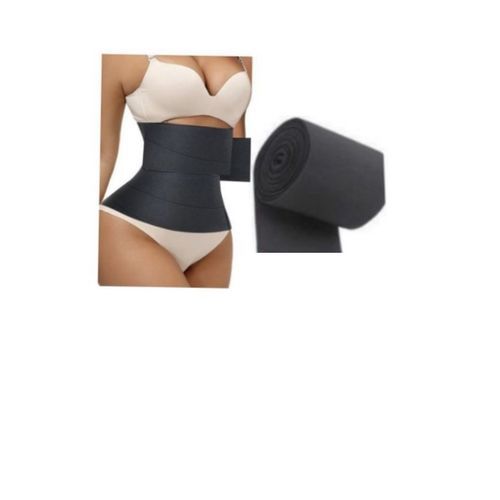 Tummy Wrap For Woman - Black, Elastic