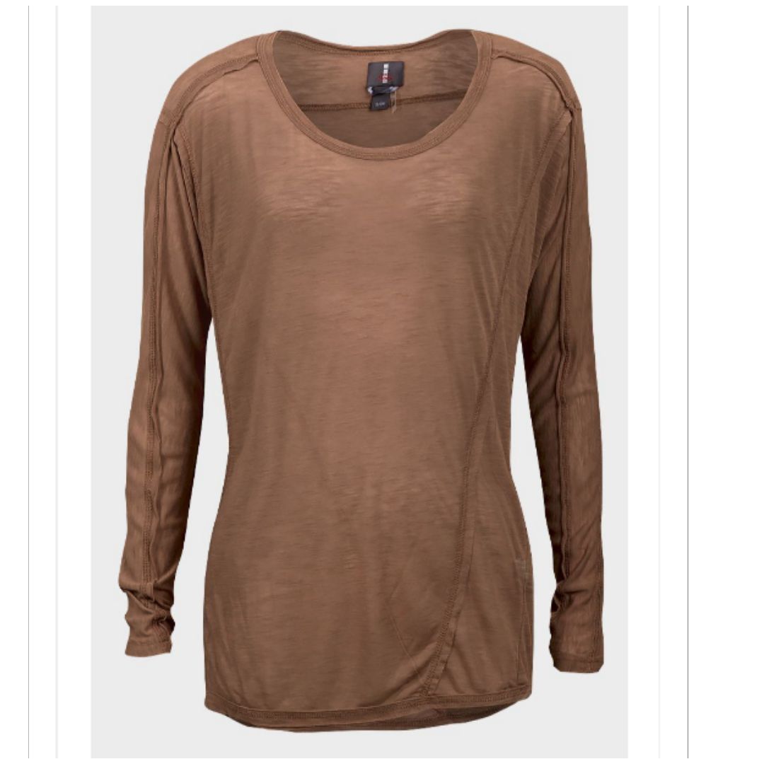 Mfed B Ladies Raw Edge Long Sleeve Top