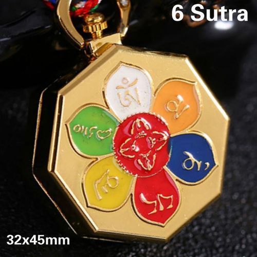 Om 6 Words Sutra Luck Wealth Amulet Pendant