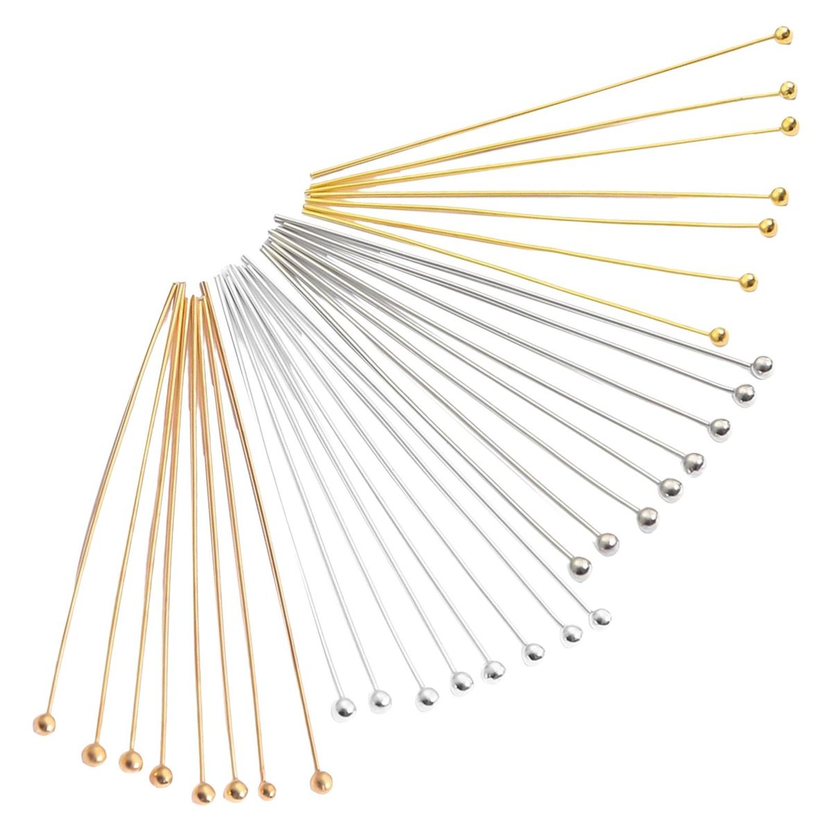 200x Ball Head Pins Needles Round Ball Point For Jewelry Making