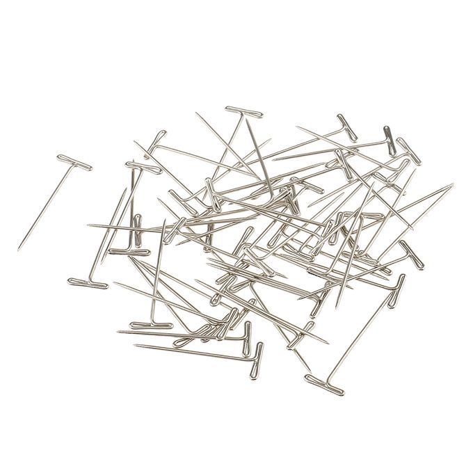50pcs TShape Needles Pins Wigs Hair Weaving Tools Sewing DIY Crafts