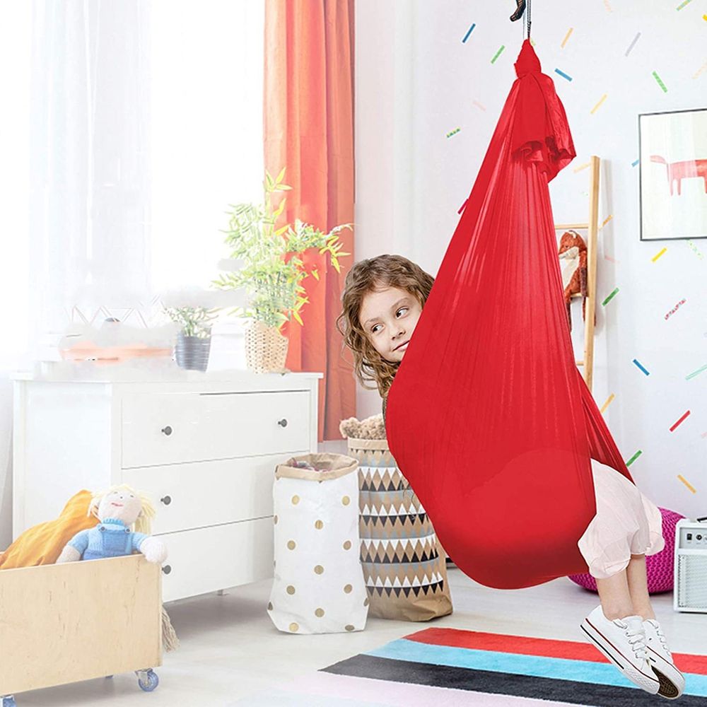 Children Household Hammock, Size:   1.5x2.8m (Red)