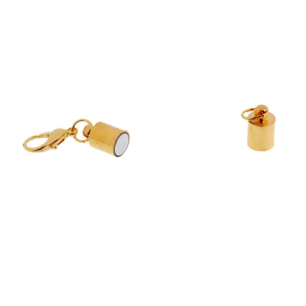 4pcs Carabiner Magnetic Clasp Gold Metal Jewelery Clasps Extender