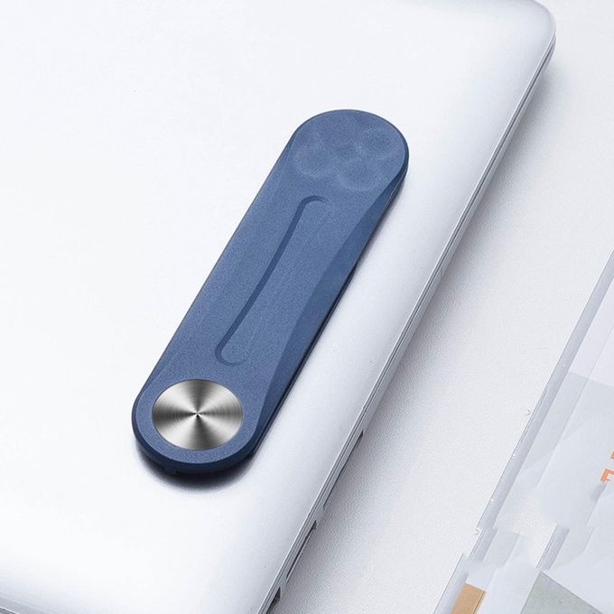 Foldable Laptop Side Phone Holder Side Phone Holder Magnetic Blue