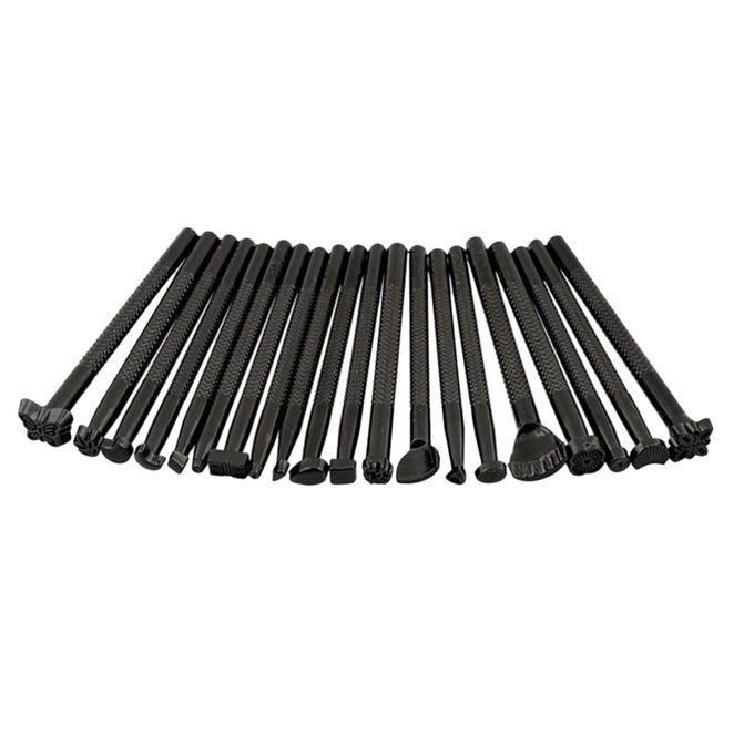 20PCS Leather Tools Working Saddle Making Set Carving Craft Black