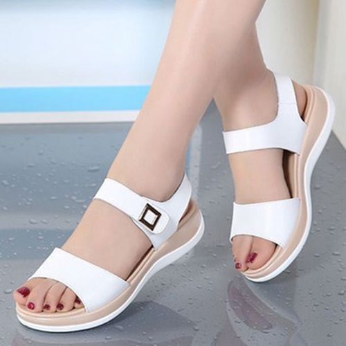 Women Summer Ultra Light Sandals Flat Shoes-White