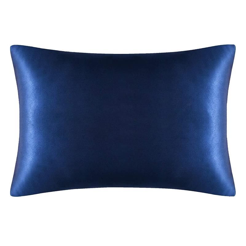 Both Sides Natural Pure Silk Pillowcase Navy Blue