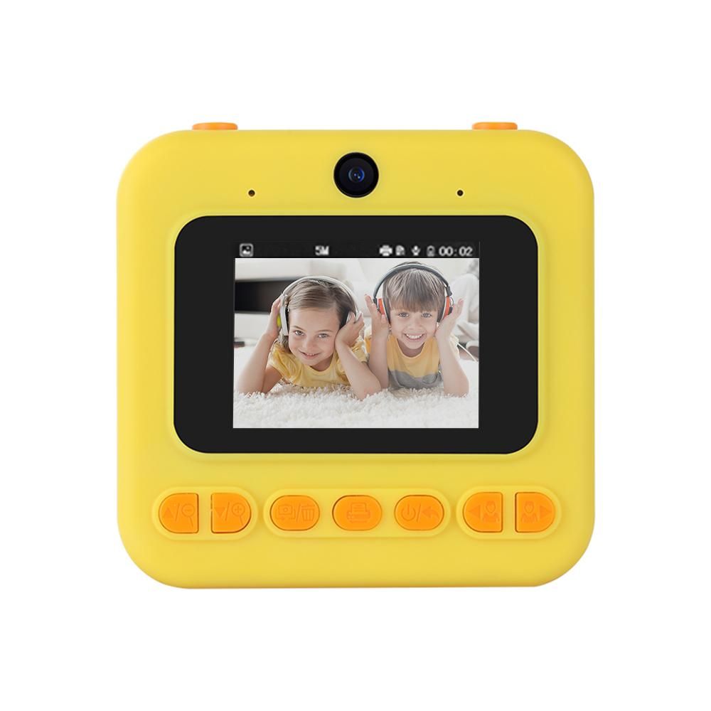 Cute Instant Print Kids Digital Camera 1080P Digital Video Camera Dual Lens 2.4 Inch Screen with Flash Built-in Battery Picture Frames Birthday Festival Gift for Children Boys Girls