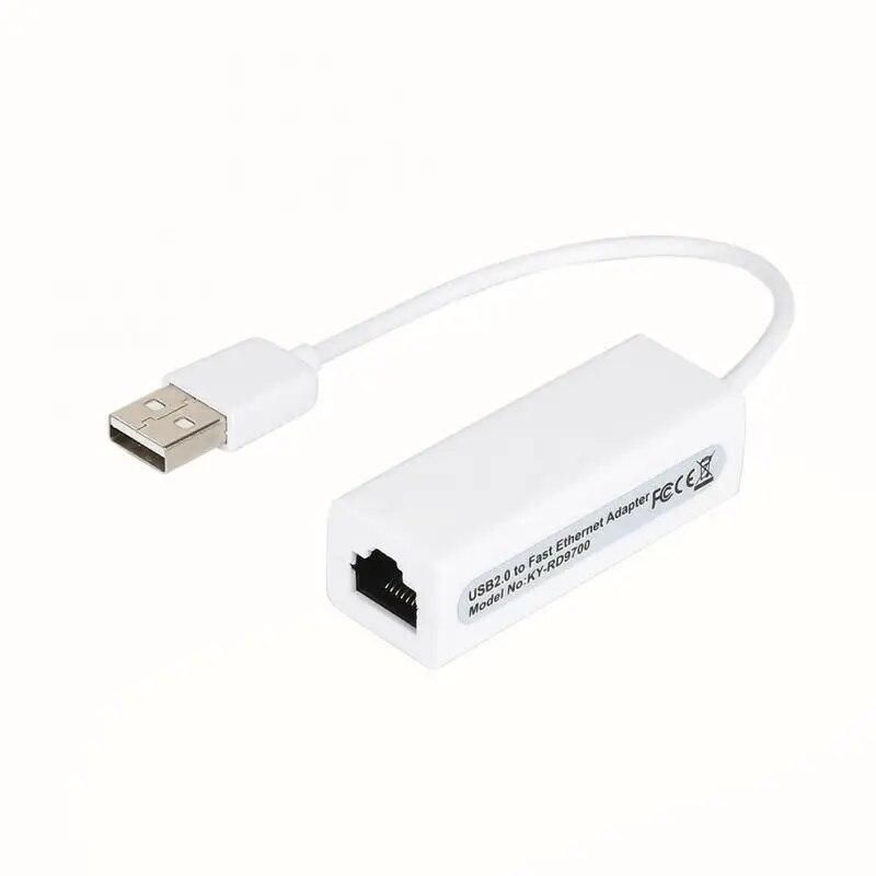 USB 2.0 To RJ45 Lan Adapter Network Card RD9700 High Speed For Available on desktops and laptops Supports For Windows 7/8/10/XP