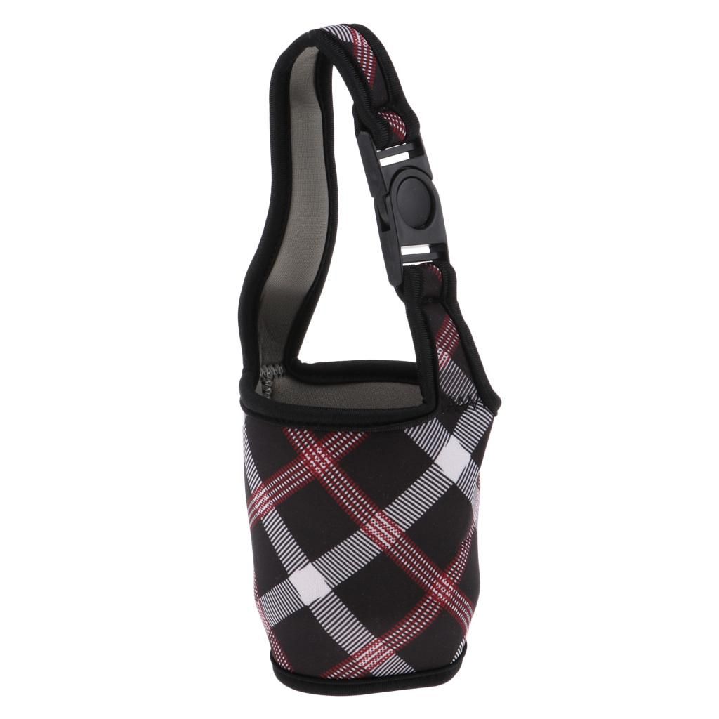 Water Bottle Tumbler Carrier Bag Cover Holder Protective Pouch Black