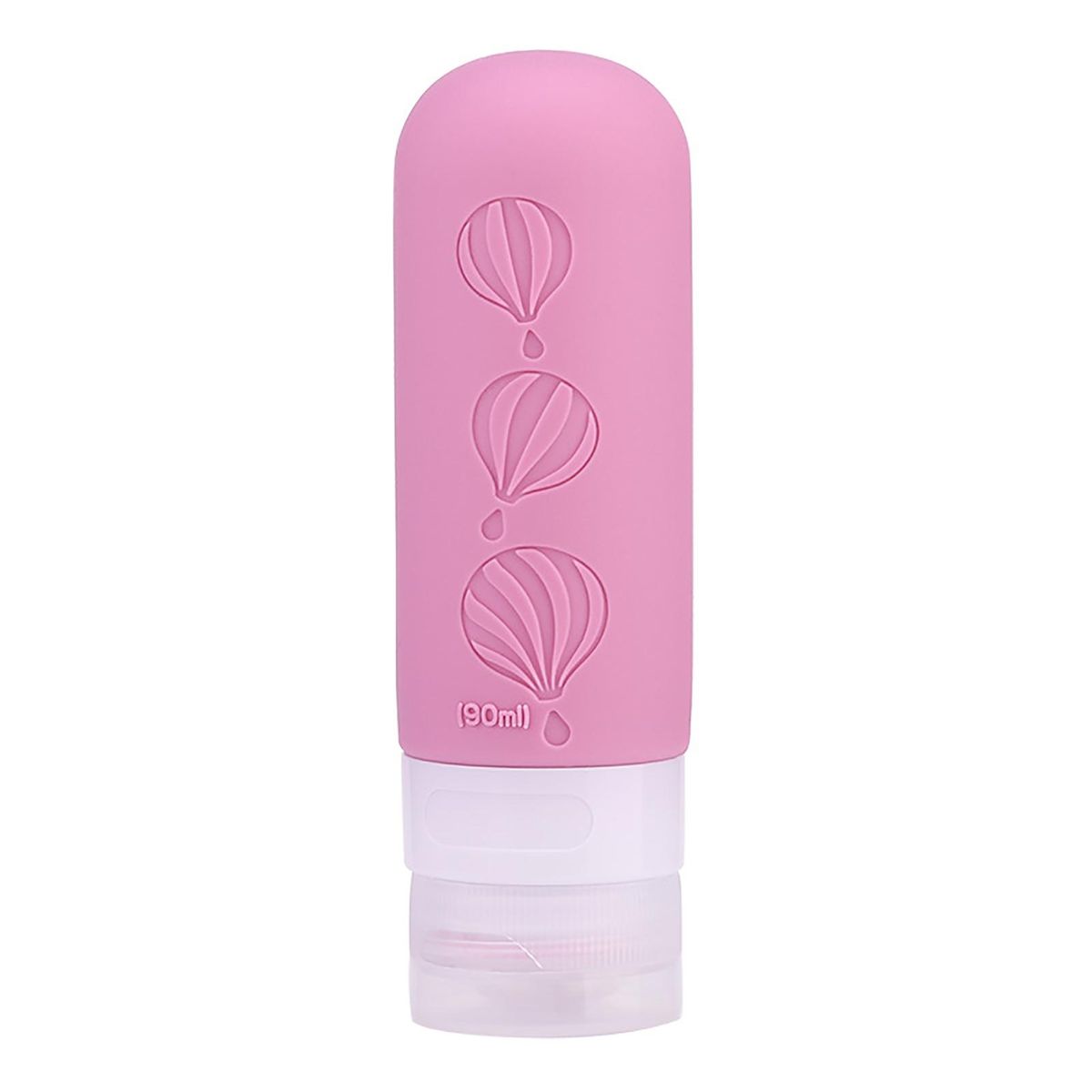 Refillable Squeeze Tubes for Shampoo Leak-proof 90ml Silicone Squeeze Dark Pink