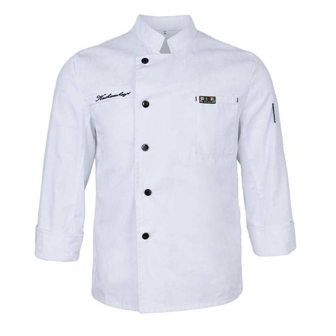 Women Men Hotel Kitchen Chef Uniform Food Services Long XL White