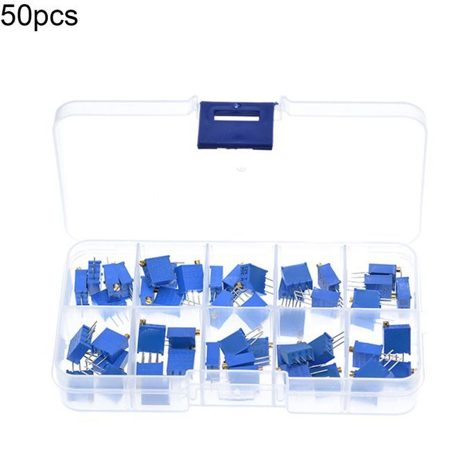 50Pcs 3296W Adjustable Multiturn Trimmer Potentiometer-