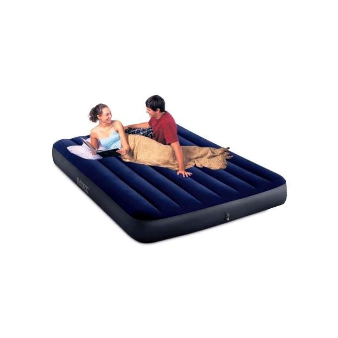Inflatable Prestige Downy Bed Air Mattress For 2person With Pump - GREEN