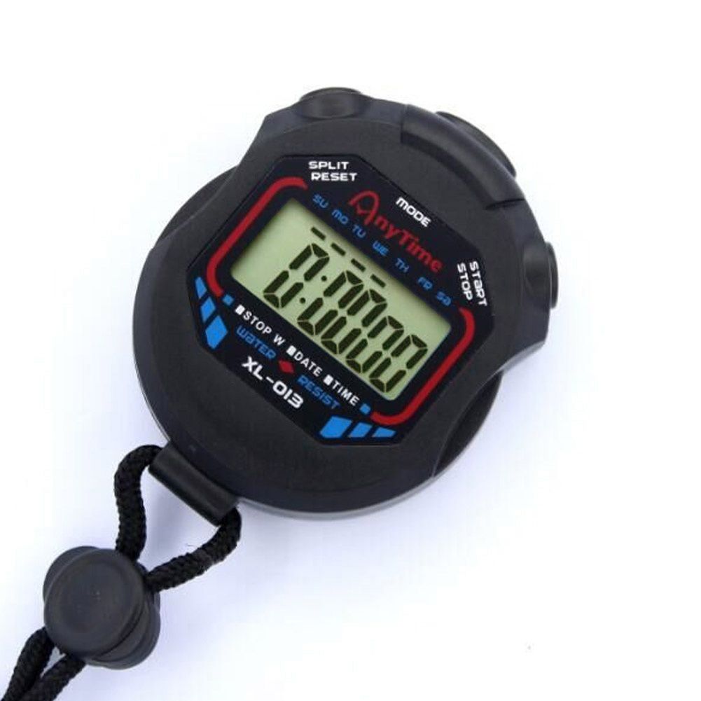 Digital Handheld LCD Chronograph Sports Stopwatch Timer-