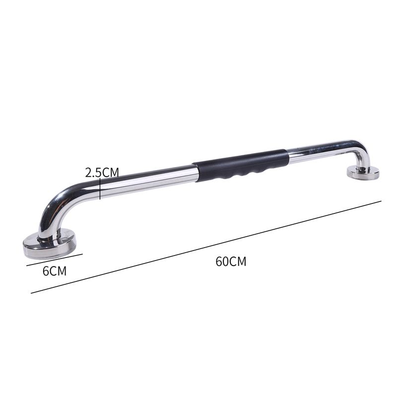 60cm Silicone-Bathroom Handrail Waterproof Moisture-proof Stainless Steel Silicone Handicap Barrier-free Handrail Elderly Handrail Door Handle