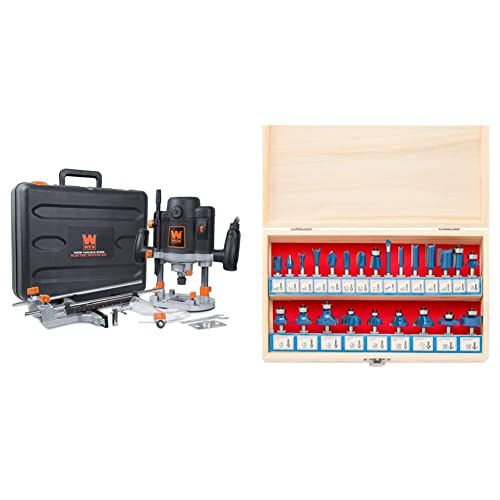 WEN RT6033 15Amp Variable Speed Plunge Woodworking Router Ki