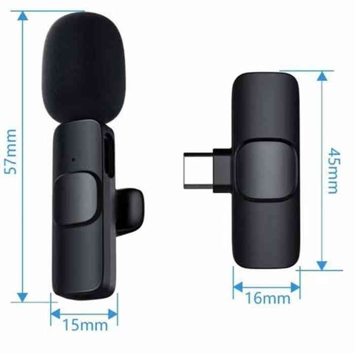 Wireless Clip-on Lavalier Microphone For Live Vlog Video Type C