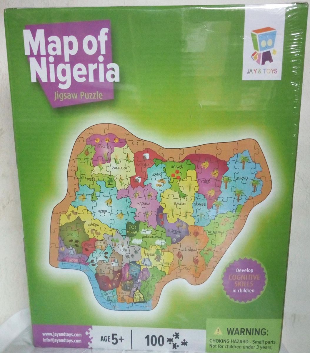 Map Of Nigeria Jigsaw Puzzle-100pieces (Age 5+)