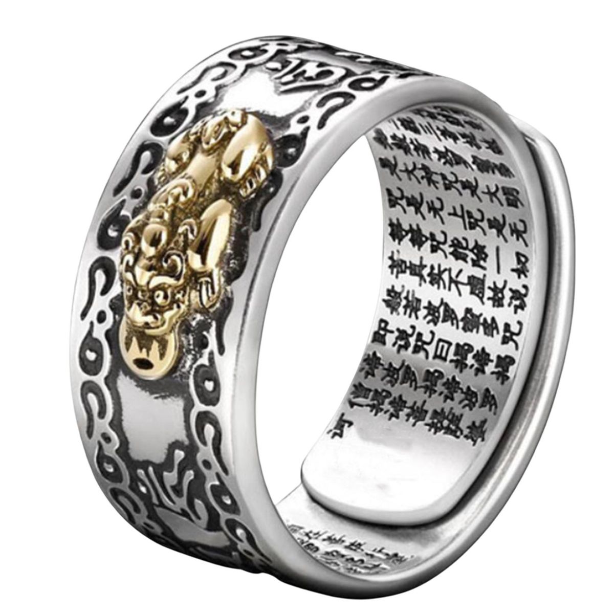 Men Ring Ancient God Beast Metal Ring Golden