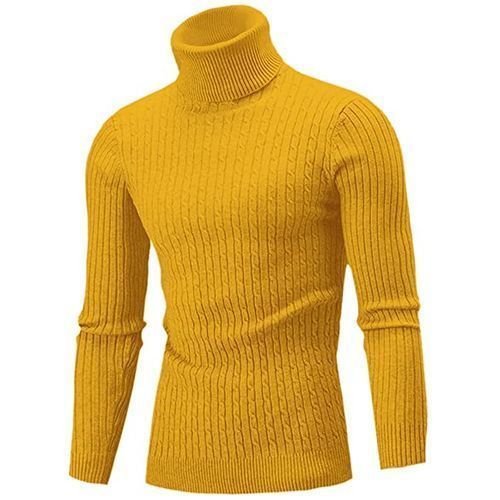 Men's Turtle Neck Top/ Cooperate Yellow