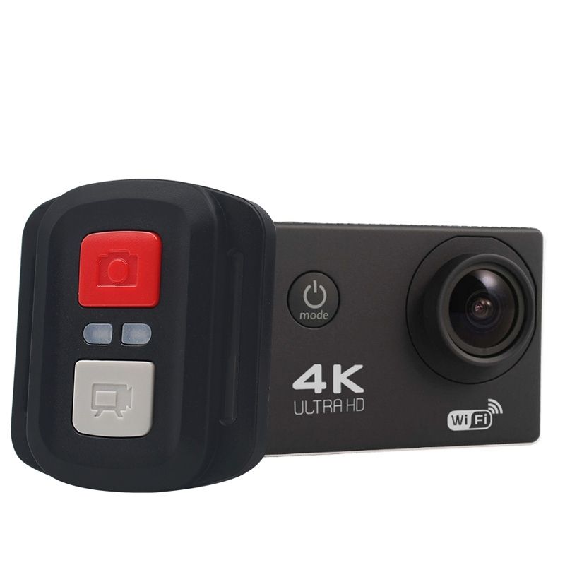 HAMTOD H9A Pro HD 4K WiFi Sport Camera With Remote Control & Waterproof Case, Generalplus 4247, 2.0 Inch LCD Screen, 170 Degree A Wide Angle Lens(Black)