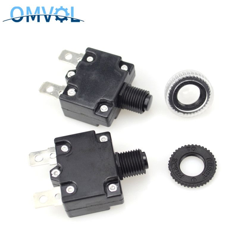 2PCS Thermal Circuit Breakers 3A 4A 5A 6A7A 8A 10A 15A 20A
